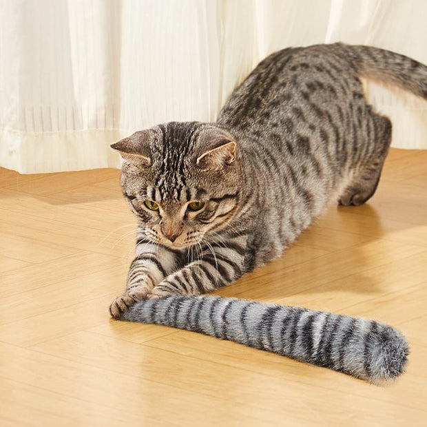 Exciting Potaroma Cat Tail Toys – Pack of 3 Fluffy Interactive Plush Kickers with Crinkle Sounds for Endless Indoor Fun!