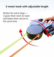 Tangle-Free Double Dog Leash – Walk Two Dogs with Ease! 360° Swivel, Strong Nylon, and Ergonomic Design!