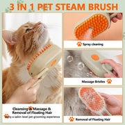 Transform Grooming with the 3-IN-1 Pet Steam Brush: Say Goodbye to Flying Fur and Hello to a Shiny Coat!
