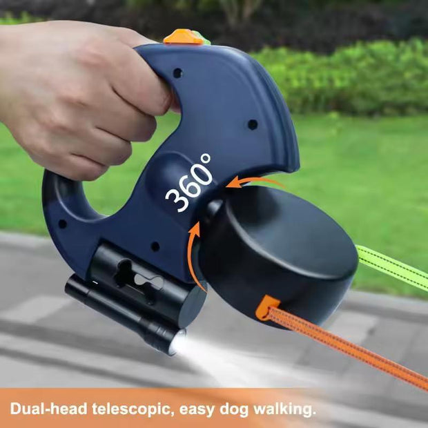 Tangle-Free Double Dog Leash – Walk Two Dogs with Ease! 360° Swivel, Strong Nylon, and Ergonomic Design!