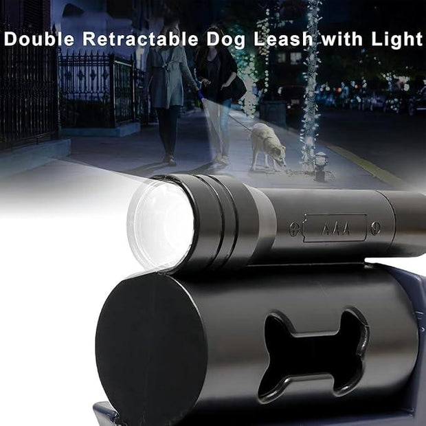 Tangle-Free Double Dog Leash – Walk Two Dogs with Ease! 360° Swivel, Strong Nylon, and Ergonomic Design!