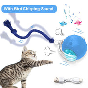The Purr-fect Playtime: USB Rechargeable Ball Toy for Cats & Dogs - Chirp, Chase, and Conquer Boredom!