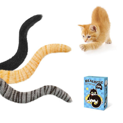 Exciting Potaroma Cat Tail Toys – Pack of 3 Fluffy Interactive Plush Kickers with Crinkle Sounds for Endless Indoor Fun!