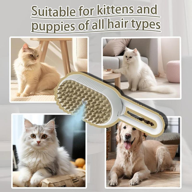 Transform Grooming with the 3-IN-1 Pet Steam Brush: Say Goodbye to Flying Fur and Hello to a Shiny Coat!