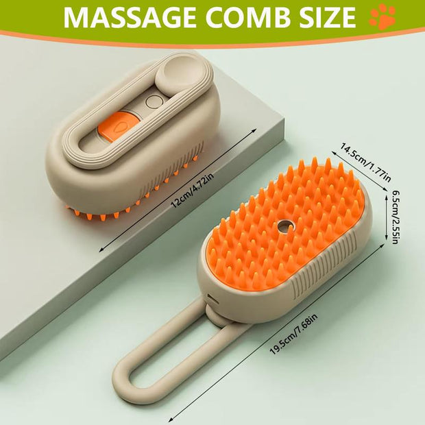 Transform Grooming with the 3-IN-1 Pet Steam Brush: Say Goodbye to Flying Fur and Hello to a Shiny Coat!